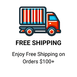 Feline Might trust icon representing free shipping on orders over $100